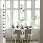 Bovenlicht wood window or transom window paint in white color at home
