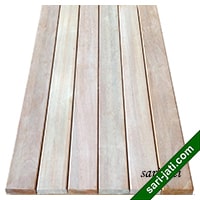 Decking kayu ulin ukuran 19x90 mm model polos tipe SDRA 1990
