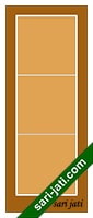 Model pintu panil plywood 1 kotak variasi alur nad horisontal