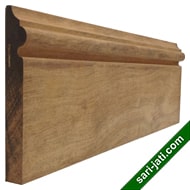 Harga lis profil kayu lantai merbau model klasik BM 30180 murah