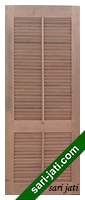 Harga pintu krepyak bergerak dari kayu merbau, desain tipe LD 2C1 murah