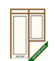Contoh gambar desain model kusen gendong pintu single dan jendela single variasi lubang udara dari kayu SDWJ 1B1