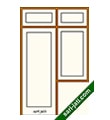 Contoh gambar desain model kusen gendong pintu single dan jendela single variasi jendela boven dari kayu SDWJ 1C1