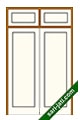 Desain kusen pintu kupu tarung dengan daun jendela boven dari kayu DDJ 1C1