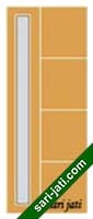 Model pintu HPL warna & motif serat kayu variasi kaca dan alur nad, tipe FS 1D2 harga murah