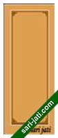 Model pintu tripleks meranti teakwood mahoni mega sungkai mega nyatoh mega teak variasi lis kuningan di sudut, tipe FS 1F1 harga murah