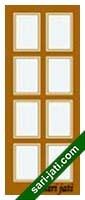 Desain pintu kaca klasik 8 kotak french door GD 8A1