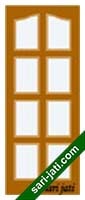 Model pintu kaca klasik 8 kotak lengkung french door GD 8B1