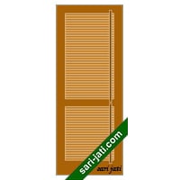 desain pintu jalusi dari kayu 2 kotak jalusi bergerak model LD 2B1