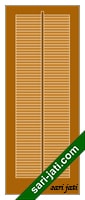 Model pintu jalusi bergerak dari kayu bengkirai merbau jati, tipe LD 1C1 harga murah