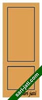 Desain pintu plywood lis profil dekoratif 2 kotak FE 2A1