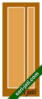 Desain pintu minimalis panil solid 2 kotak dari kayu meranti mahoni kamper merbau jati, tipe SFP 2A2 harga murah