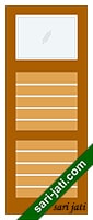 Gambar model pintu panil kaca minimalis alur nad 2 kotak di bawah, kaca 1 kotak di atas