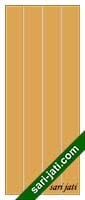 Desain pintu minimalis papan kayu lamela alur nad vertikal SLFP 1V2