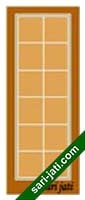 Contoh pintu panil plywood minimalis alur nad vertikal dan horisontal