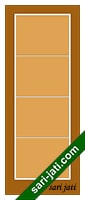 Contoh pintu panil plywood 1 kotak variasi alur nad horisontal