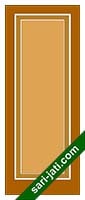 Contoh pintu panel kayu bevel 1 kotak, panel solid raised SRP 1A1