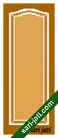 Gambar pintu panel kayu bevel 1 kotak lengkung, panel solid raised SRP 1B1