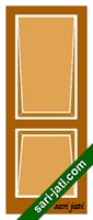 Gambar pintu panel kayu bevel 2 kotak, panel solid raised SRP 2A4