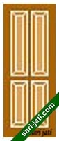 Gambar pintu panel kayu bevel 4 kotak, panel solid raised SRP 4A2