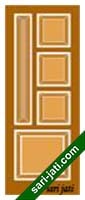 Gambar pintu panel kayu bevel 5 kotak, panel solid raised SRP 5A6