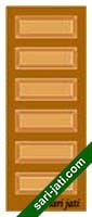 Gambar pintu panel kayu bevel 6 kotak, panel solid raised SRP 6A6