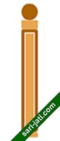 Desain tiang railing ukuran 15x15 model klasik SC 151501