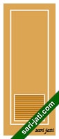 Gambar pintu plywood lis profil dekoratif 1 kotak, krepyak jalusi di bawah FE 1E1