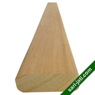 Model handrail tangga minimalis kayu mahoni kotak HR 3080