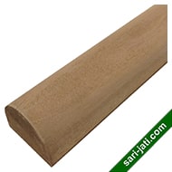 Harga pegangan tangga profil setengah lingkaran kayu kamper ukuran 5 x 7 cm model HR 5575 murah