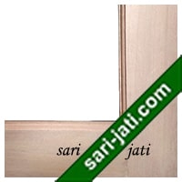 Detil lis kaca profil standar kayu kamper