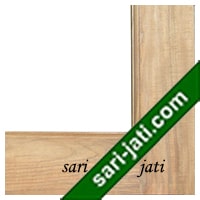 Detil lis kaca profil standar kayu jati perhutani I