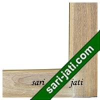 Detil lis kaca profil standar kayu merbau