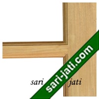 Detil lis kaca profil standar kayu jati perhutani I