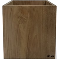 Dekorasi rumah perlengkapan alat tulis dan kotak penyimpanan, keranjang kayu jati lerhutani I tipe HDBX 303030