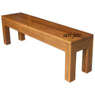 Harga mebel furniture ruang makan dan dapur, kursi bangku panjang dari kayu jati merbau kamper sungkai mahoni pinus ukuran 45(T) x 30(D) x 120(P) cm tipe Infinity LBC 1A1 murah