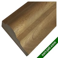 Lis profil klasik asimetris ukuran 2 x 3 cm model SPM 203002 kayu jati perhutani I
