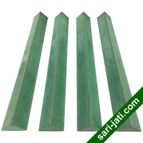Lis geometris bentuk segitiga sama sisi model STM 1530 MDF hijau HMR