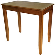 Harga meja kerja untuk ruang belajar dan kantor dari kayu jati perhutani I finishing melamine wood stain warna terang, desain minimalis, bentuk persegi panjang, tanpa laci, tipe Llavi WT 1A1 murah