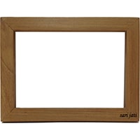 pigura frame foto lukisan dari kayu jati perhutani kw 1 finishing acrylic water based wood stain warna natural tipe HDFR 015020