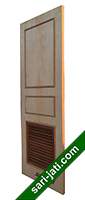 Harga pintu tripleks meranti variasi jalusi dan lis timbul kayu meranti, desain tipe FE 3E1 murah