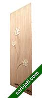 Harga pintu teakwood variasi ukiran bunga dan ranting, desain tipe FS 1F3 murah