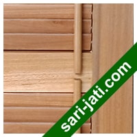 jalusi kayu bengkirai bergerak