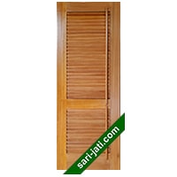 pintu jalusi kayu bengkirai bergerak model LD 2B1