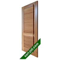 pintu jalusi bergerak kayu bengkirai model LD 2B1