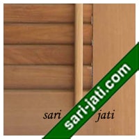 Harga pintu jalusi bergerak dari kayu jati perhutani I, detil desain tipe LD 1B1 murah