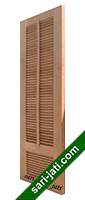 Harga pintu krepyak tanam dan bergerak dari kayu merbau, desain tipe LD 2E2 murah