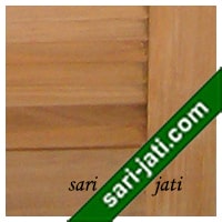 Harga pintu kaca 1 kotak dan jalusi tanam dari kayu jati perhutani I, detil desain  tipe SLG 1A1 murah