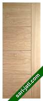 Model pintu minimalis kayu jati perhutani I variasi alur horisontal dan vertikal SLFP 1H9
