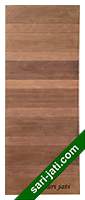Model pintu minimalis kayu merbau dua ukuran papan lamela variasi alur horisontal SLFP 1H6